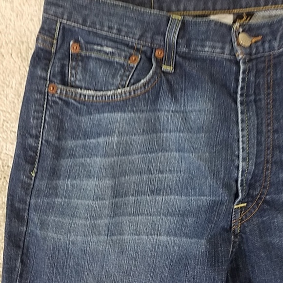 Lucky Brand~Mens 32×32~Blue Distressed "DUNGAREES" - Picture 5 of 8